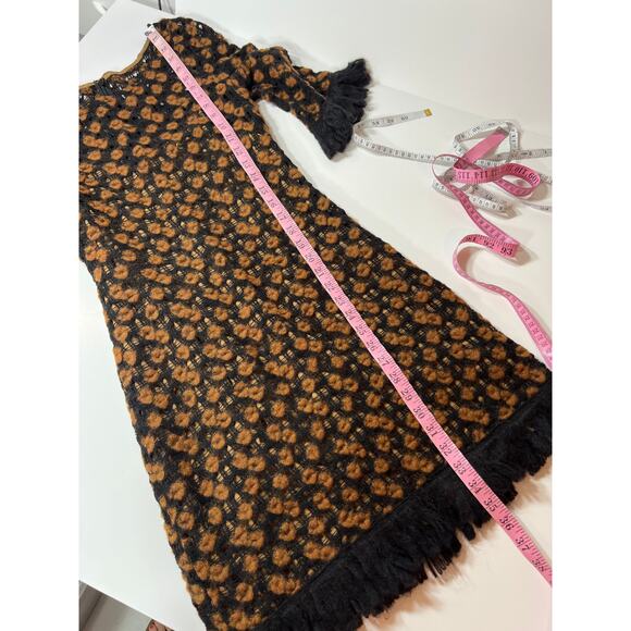 New Tracy Reece New York Fringed Shift Dress in Rich Curry Women's 4 / Small - Picture 8 of 8